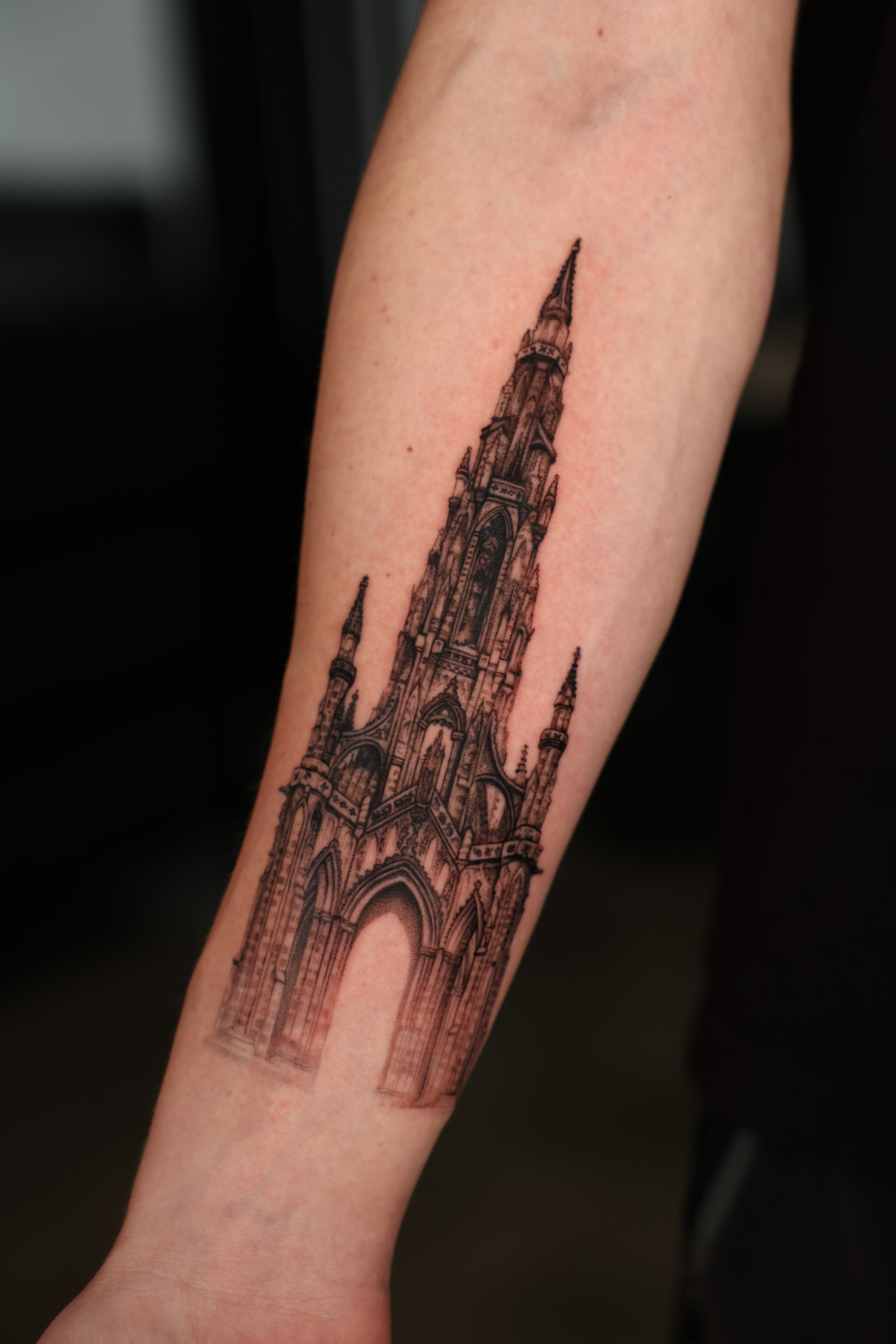 Gothic spire · forearm