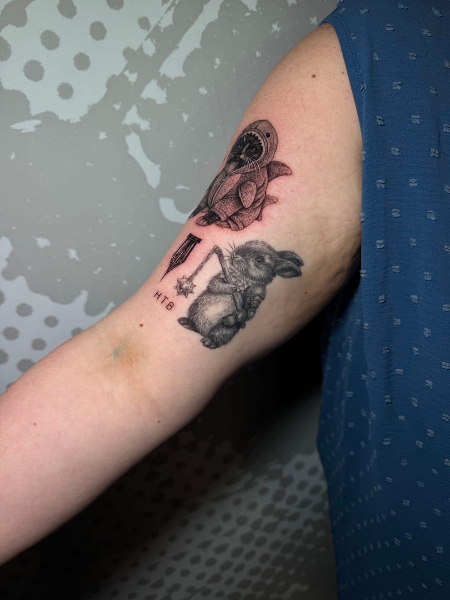 Blackwork tattoo by Tiny for Tara N.